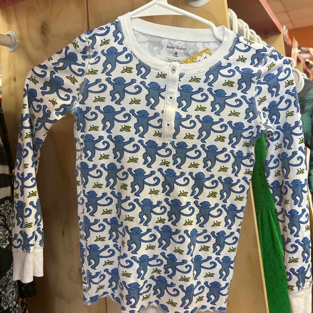 Roller Rabbit Blue Monkeys Set